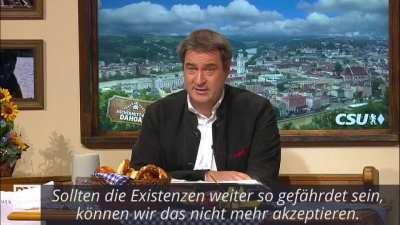Markus Söder beschuldigt die Bundesregierung und die EU.