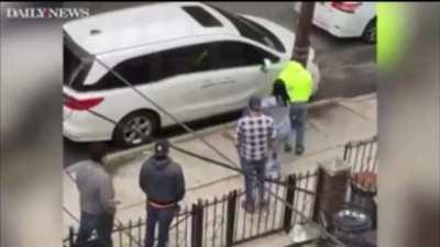 Muslim man trying to protect his son gets knocked out by enraged motorist in queens, NY yesterday after minor fender bender — man wanted money immediately and when victims wouldn’t comply he knocked them out and robbed them