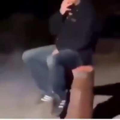 Guy goes crazy and decides he doesn't want to live on this planet anymore so he is going to the moon.