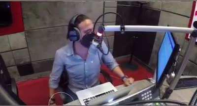 Radio host uses a voice changer