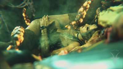 Ada trapped in tentacles (gifdoozer)