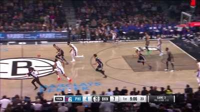 [Highlight] Nic Claxton gets the steal on Embiid and slams it in transition!