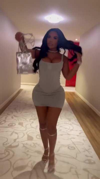 Kitty looking amazing in dress