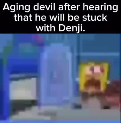 Aging devil was shivering