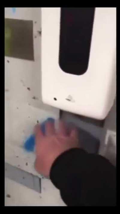 Now please sanitise your hands