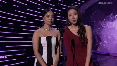 Rae and Leslie at the Game Awards