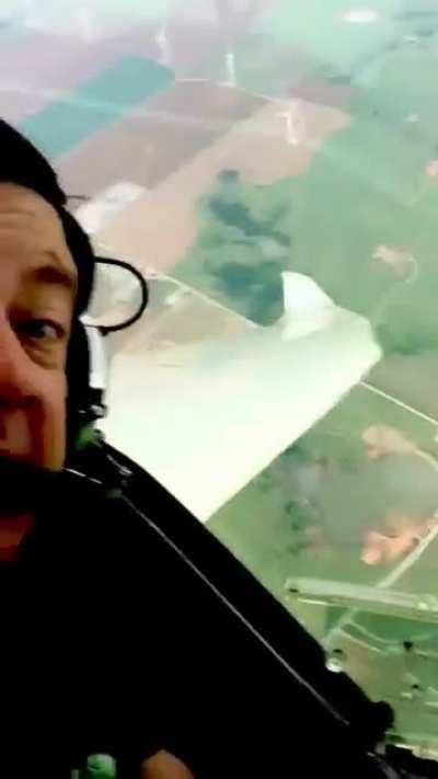 Flying Around a Shear Funnel