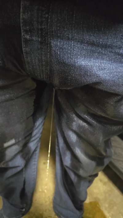 Ordered my sissy sub to piss his pants for me with a very full bladder.. even his socks got wet