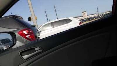 Doing the public a service by having my tits out in traffic! [F]