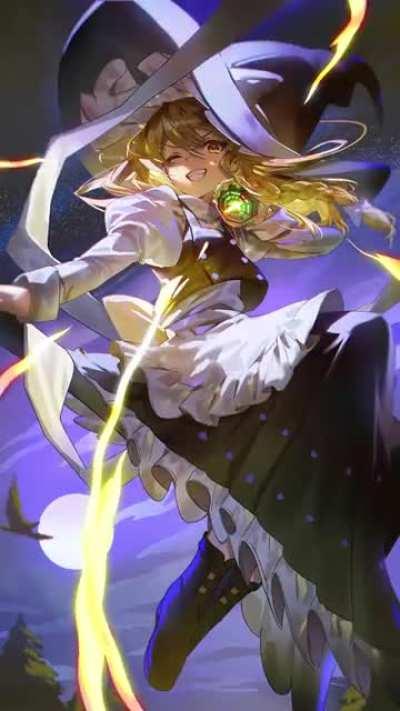 I animated Marisa Live wallpaper this time~