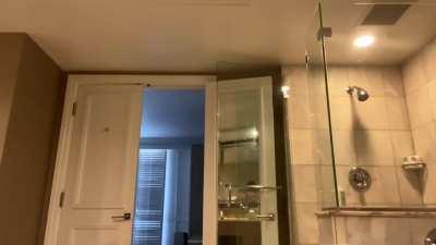 Getting ready for a swim