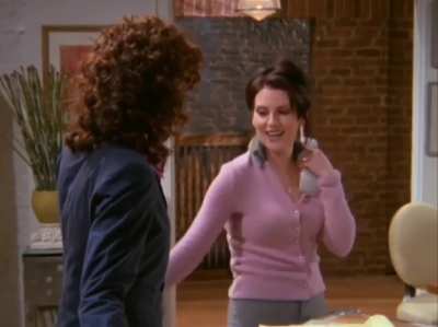 Debra Messing ass slap by Megan Mullally