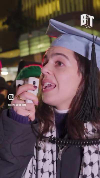 Columbia University Grads Throw Away Caps and Gowns in Protest of Banning of Pro-Palestine Groups
