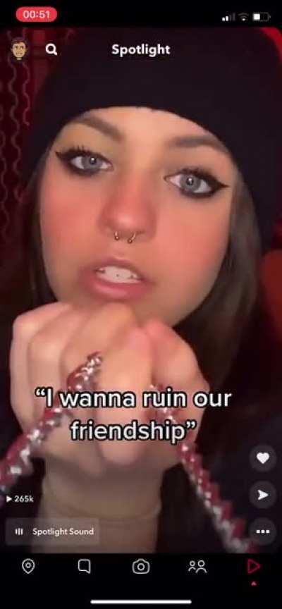 She is out of control