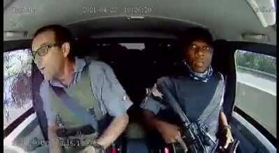 Dashcam footage of cash van crew under attack from CIT robbers