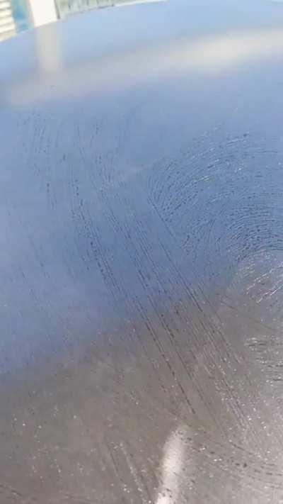 I thought a black bistro table would look cute on my balcony. Turns out it absorbs enough light energy to be scalding - even in March where I live.