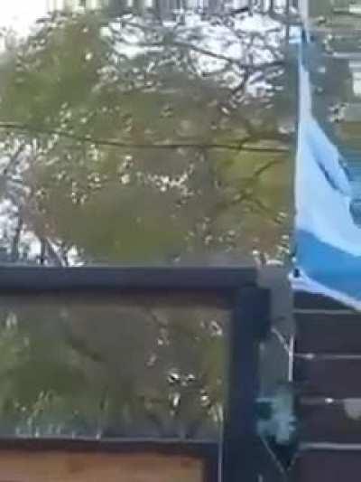 Birds don't like the israeli flag.