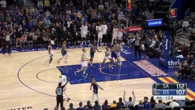 [Highlight] The Warriors miss multiple opportunities to hit a clutch shot and the Spurs win