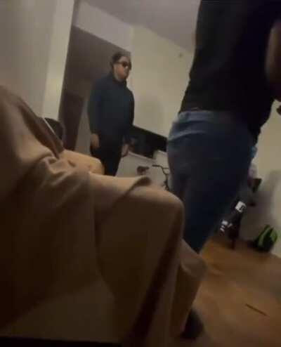 Really thought he was hype beating a female