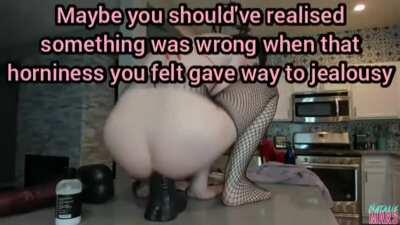 At this point, you can barely go a week without pounding your prostate with a huge rubber intruder. How long until that clitty gets caged for good, like it deserves?