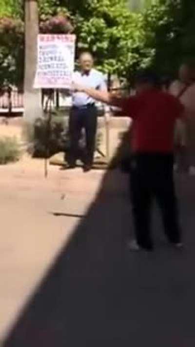 Attacking some old men