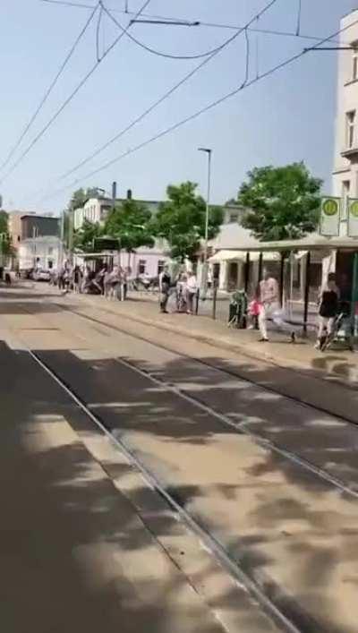 guy pulls gun gets punched anyway