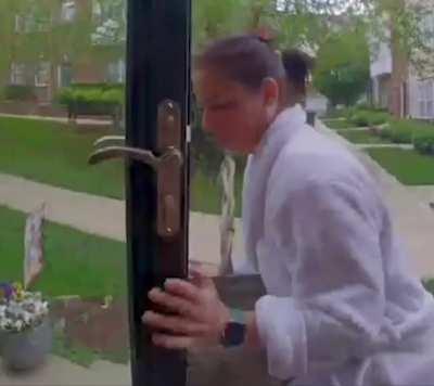 When you realize that you should have propped the door open first