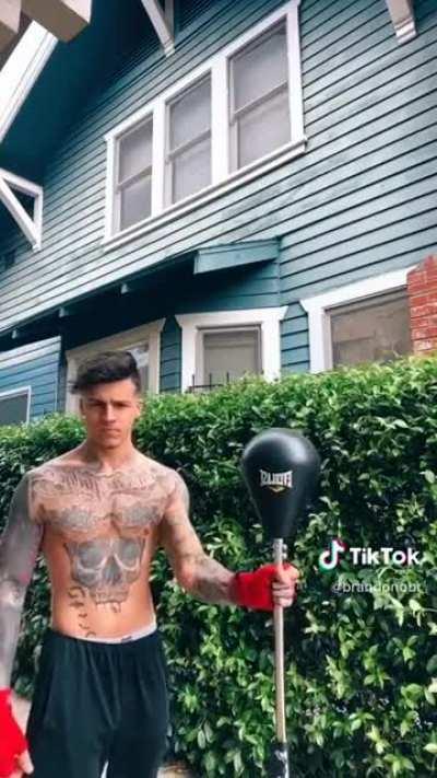 Me = this dude; you = the punching bag 😡