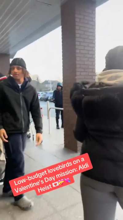 Aldi’s stolen wine, stolen roses.