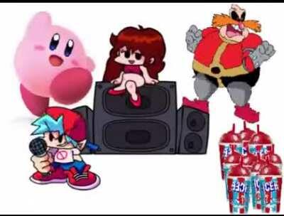 BOYFRIEND & GIRLFRIEND get diabetic with KIRBY & ROBOTNIK while having 9 ICEES