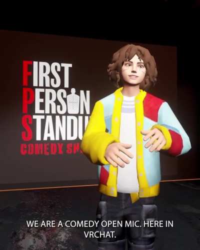 For the first time I think ever, a new generation of comedians are learning how to do stand-up comedy entirely in VR, performing as avatars for packed virtual crowds. It’s cool to see that this is happening, you should go out and support them. Always 18+ 