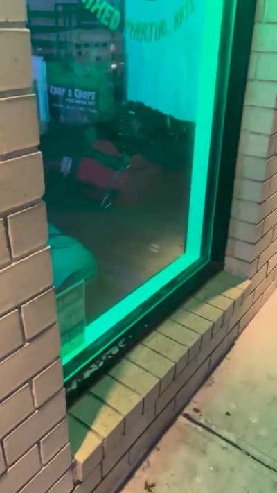 The way this Dojo stores their practice dummy…