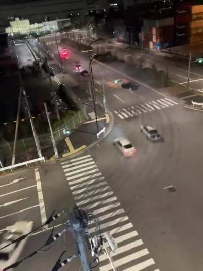 Tokyo after dark. Epic nighttime street drifting convoy.