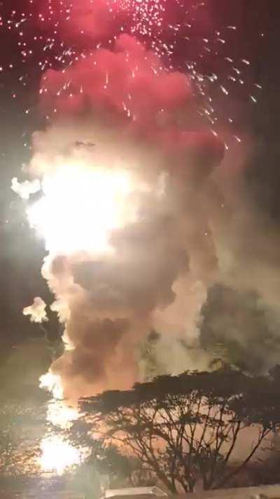 A majestic view of the pooram vedikettu!