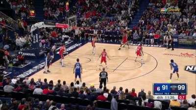 [Highlight] James Harden gets the switch he wanted onto Zion and then dribbles into a shot clock violation anyway