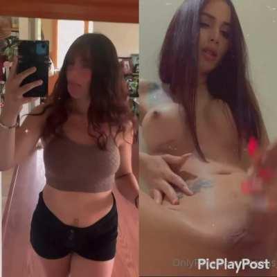 Hanna wants that cum down her tight throat