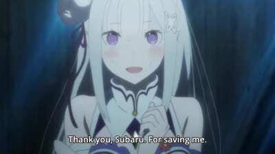 Emilia thanks Subaru {Re:Zero}