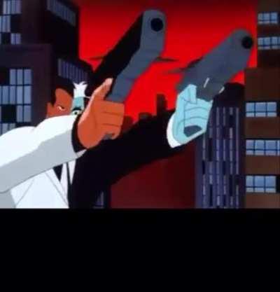 Just another day of fighting these villains.