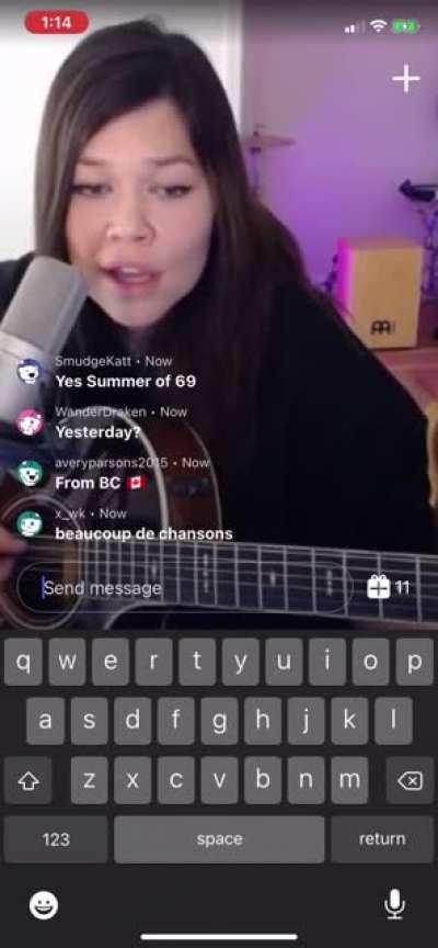 she played it for me like 5 secs ago after i begged🥺