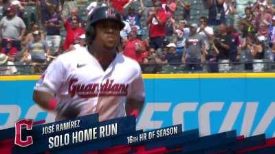 [Highlight] Jose Ramirez casually goes deep for the 2nd time in the game