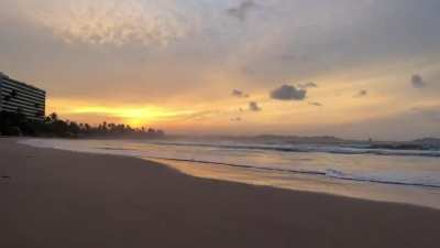 Sunset at Weligama Bay, Sri Lanka