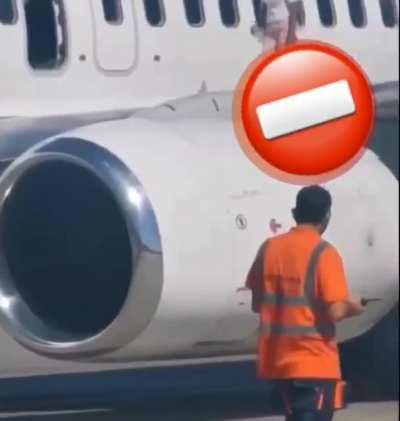 Women opens fire exit to cool off