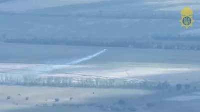 A Russian ka-52 being shot down by a MANPADS by the Ukrainian national guard. 22.09.2022. Zaporizhzhia Oblast. (higher quality)