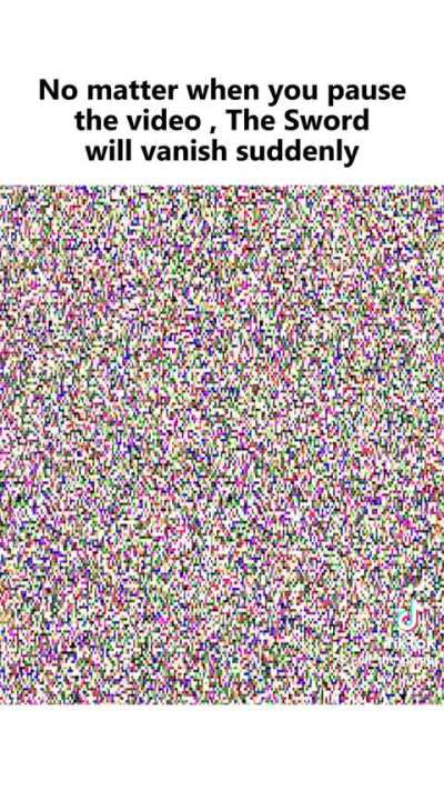 No matter when you pause the video, the sword will vanish suddenly