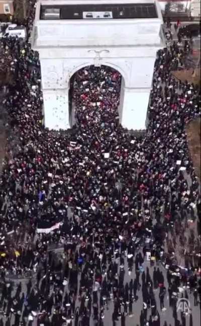 Massive anti-Trump/Musk protests at Union Square in New York City.