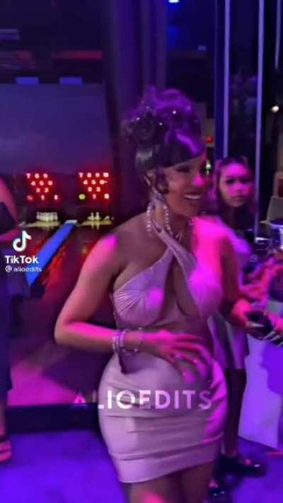 cardi b slow motion walk