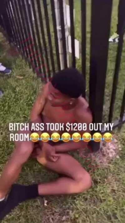 Dude Gets Strip Naked And Humiliated For Allegedly Stealing Money Out Of Someone Dorm Room At Albany State University