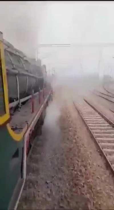 A rare capture of a steam hauled train worked by WP 7000 crossing the Vande Bharat Express, captured today morning on Delhi - Rewari section... A hundred and fifty years in the slipstream in between....