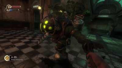 Big Daddies will swat you out of the way when unaccompanied by a little sister