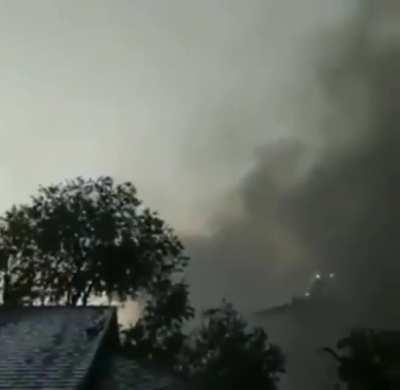 Firefighting plane dropping retardant on wildfires
